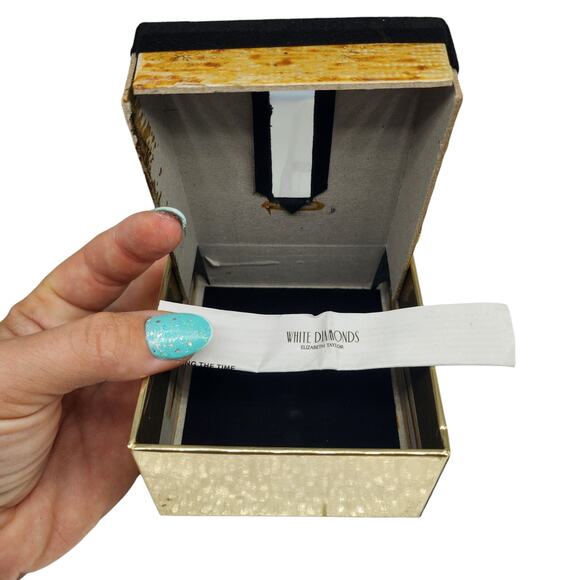 Vintage White Diamonds Watch Womens Gold Tone Dainty Crystal Cluster Floral - Picture 16 of 16